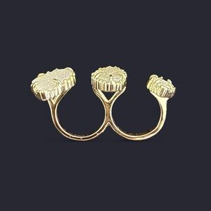 Elegant Gold Double Ring